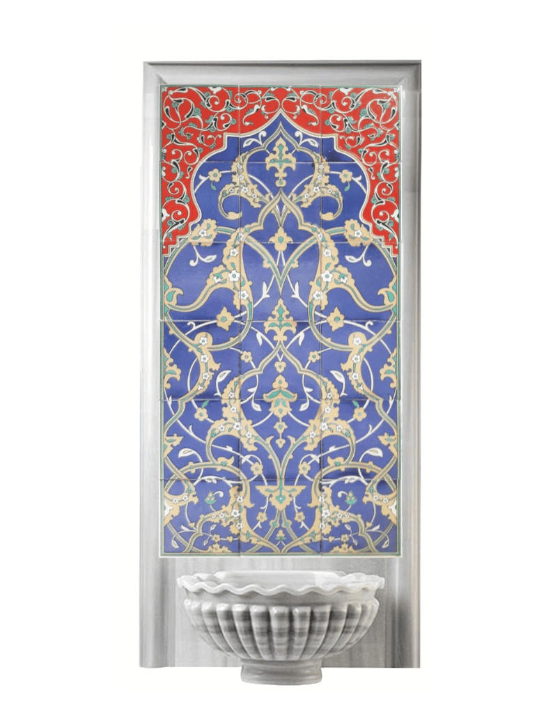 hamam-panolari-106- 60x120 Hamam Çini Pano Kobalt Sarmaşık, Lider Çini