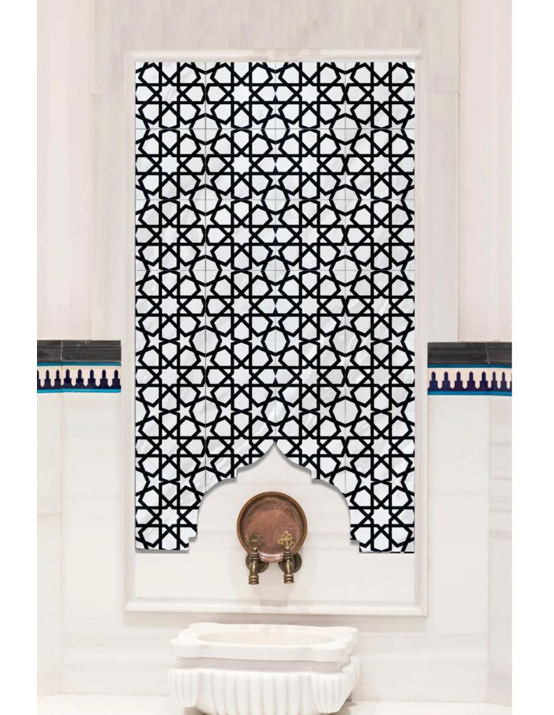 Hamam Panoları-22- 80x160 Hamam Çini Selçuklu Motifi, Lider Çini 