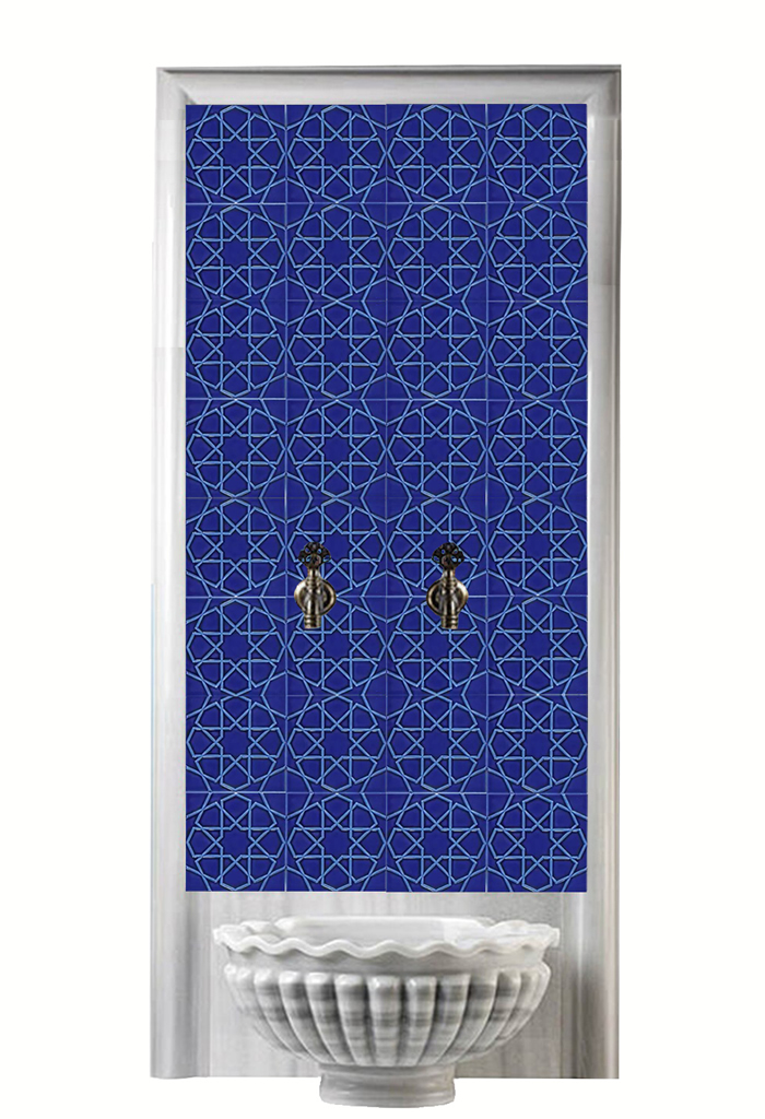 Hamam Panoları-32- 80x160 Kobalt Hamam Çini, Lider Çini 