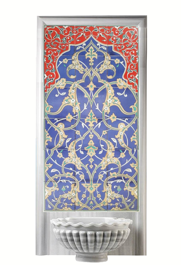 Hamam Panoları-44- 60x120 Türk Hamamı Çini Panoları, Lider Çini 