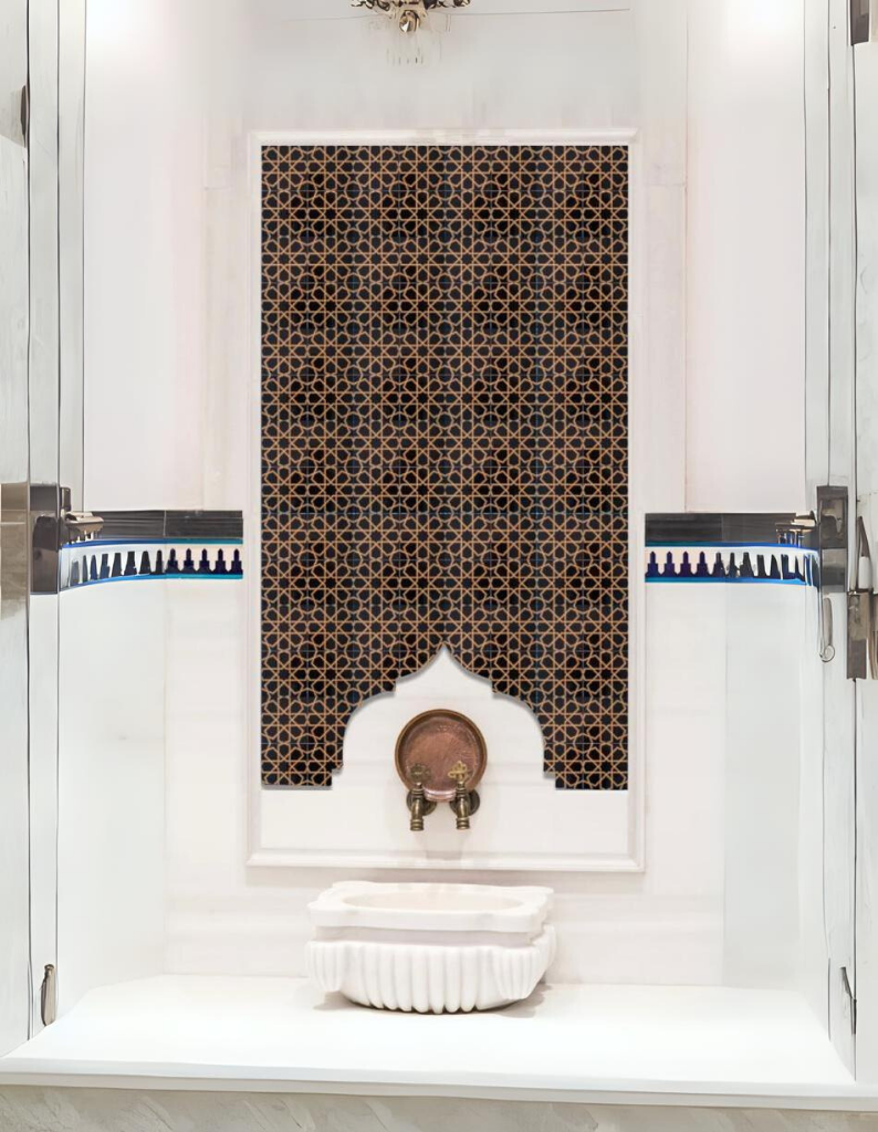 Hamam Panoları-54- 80x160 Hamam Çini Koyu Kahve, Lider Çini 