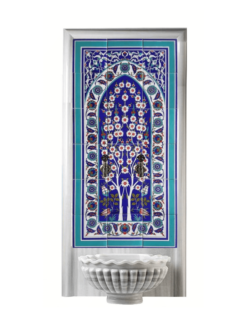 hamam-panolari-58- 60x120 Hamam Çini Hayat Ağacı Pano Lacivert. Lider Çini  