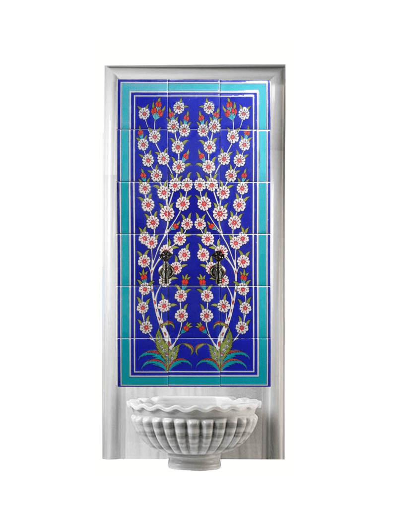 hamam-panolari-97- 60x120 Hamam Hayat Ağacı Çini Pano Lacivert Zemin, Lider Çini